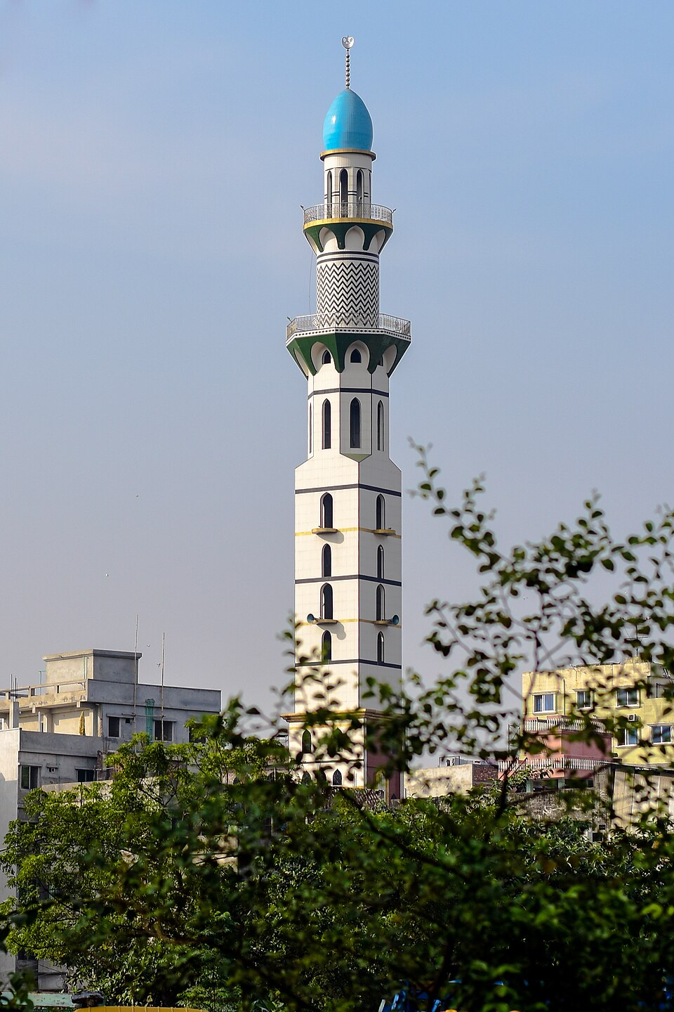 Blue minaret of Binat Bibi Masjid, Gandaria