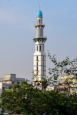 Conservation view of the Binat Bibi Masjid minaret